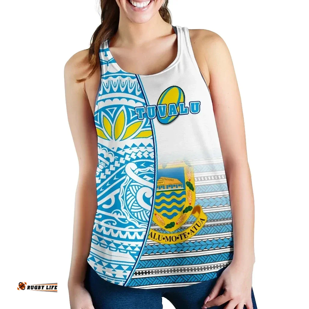 Tuvalu Rugby Women's Racerback Tank Special K13
