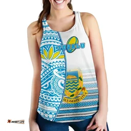 Tuvalu Rugby Women's Racerback Tank Special K13
