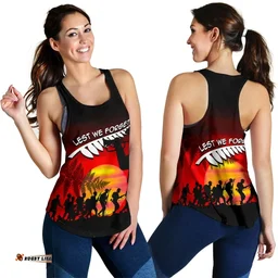 New Zealand Women's Racerback Tank Lest We Forget TH4