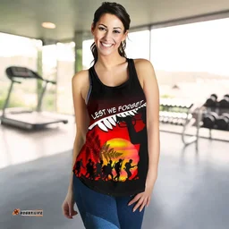 New Zealand Women's Racerback Tank Lest We Forget TH4