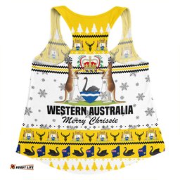 Western Australia Christmas Women Racerback Singlet - Merry Chrissie Women Racerback Singlet