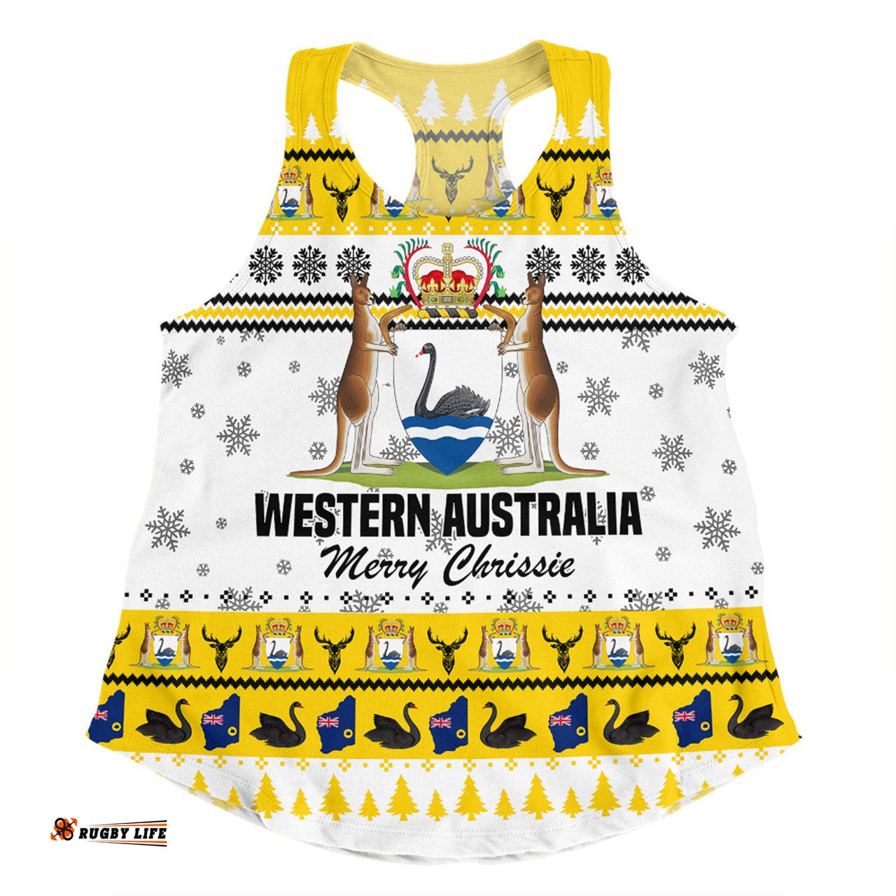 Western Australia Christmas Women Racerback Singlet - Merry Chrissie Women Racerback Singlet