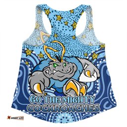New South Wales Cockroaches Custom Women Racerback Singlet - Custom With Aboriginal Inspired Style Of Dot Painting Patterns  Women Racerback Singlet