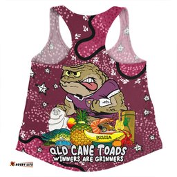 Queensland Cane Toads Custom Women Racerback Singlet - Australian Big Things Women Racerback Singlet