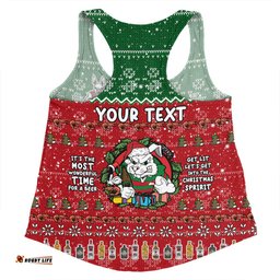 South Sydney Rabbitohs Custom Women Racerback Singlet - Chrissie Spirit Women Racerback Singlet