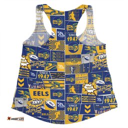Parramatta Eels Women Racerback Singlet - Team Of Us Die Hard Fan Supporters Comic Style Women Racerback Singlet