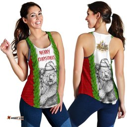 Australia Christmas Women's Racerback Tank Merry Christmas Koala