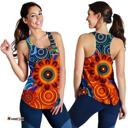 NAIDOC Week 2022 Women Racerback Tank Aboriginal and Torres Strait Islander Together
