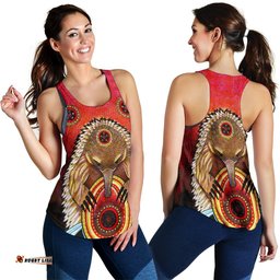 Aboriginal Women's Racerback Tank Australian Echidna