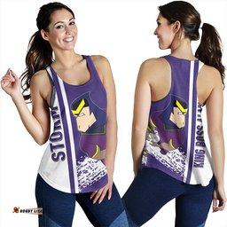 Melbourne Storm Women's Racerback Tank - Melbourne Storm Mascot Quater Style