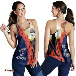 Anzac Lest We Forget Women's Racerback Tank All Gave Some Some Gave All