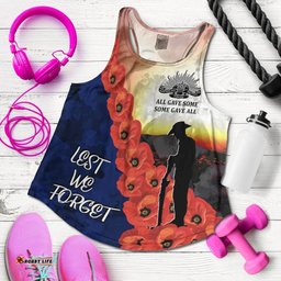 Anzac Lest We Forget Women's Racerback Tank All Gave Some Some Gave All