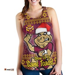 Cane Toads Women Racerback Tank - Custom Christmas Show Us Ya Cane Toads Women Racerback Tank