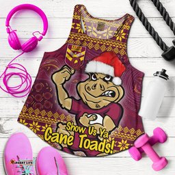 Cane Toads Women Racerback Tank - Custom Christmas Show Us Ya Cane Toads Women Racerback Tank