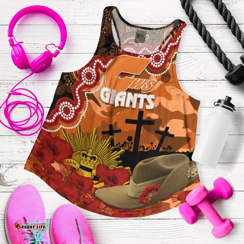 The Giants Football ANZAC 2023 Women Racerback Tank Aboriginal Mix Slouch Hat