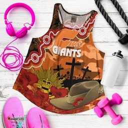 The Giants Football ANZAC 2023 Women Racerback Tank Aboriginal Mix Slouch Hat