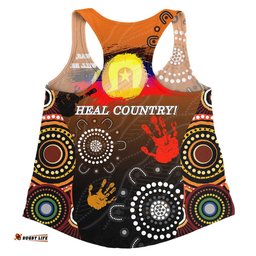 Naidoc Women's Racerback Tank Heal Country 2021