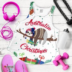 Australia Christmas Women's Racerback Tank Merry Christmas