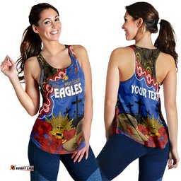 Eagles Football ANZAC 2023 Women Racerback Tank Aboriginal Mix Slouch Hat