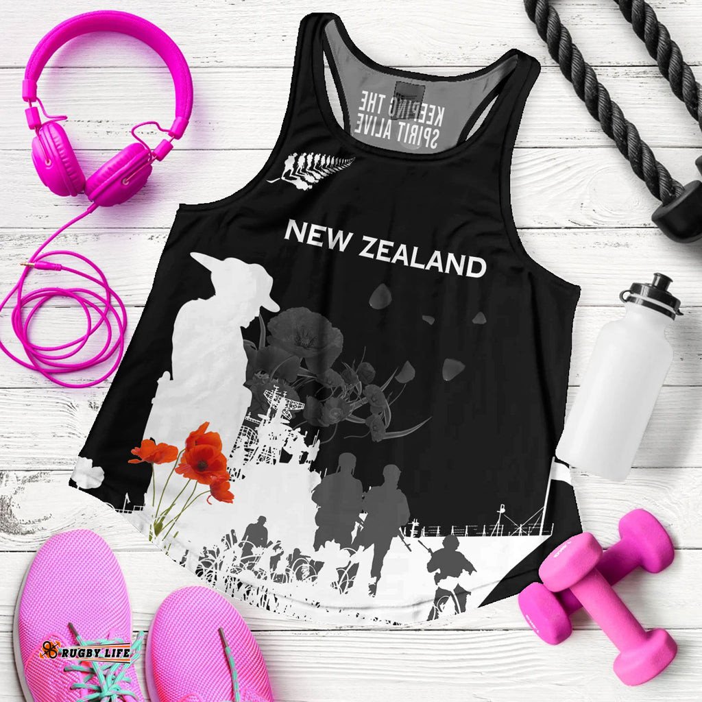 Australia Anzac Day Women Racerback Tank Keeping The Spirit Alive Tank