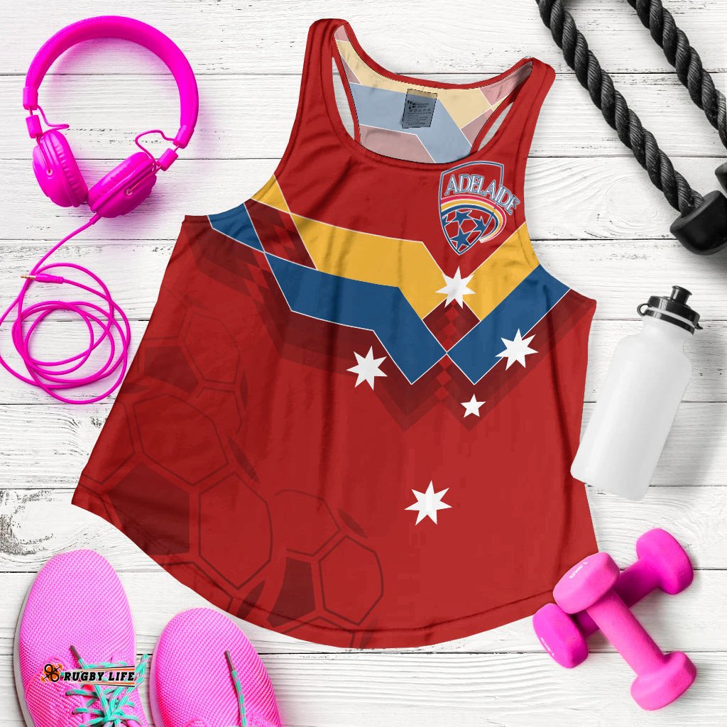 Adelaide United Soccer Women Racerback Tank The Reds Sporty Vibes