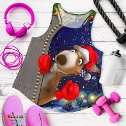 Christmas Women's Racerback Tank Funny Kangaroo Christmas