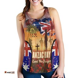 Australia Anzac Day 2021 Women's Racerback Tank Anzac Day Commemoration 1939 1945