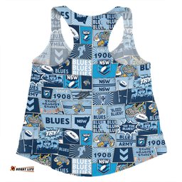 New South Wales Cockroaches Women Racerback Singlet - Team Of Us Die Hard Fan Supporters Comic Style Women Racerback Singlet