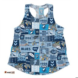 New South Wales Cockroaches Women Racerback Singlet - Team Of Us Die Hard Fan Supporters Comic Style Women Racerback Singlet