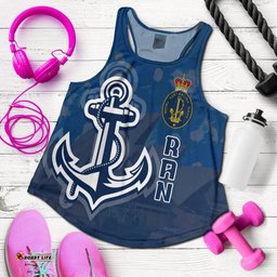 Navy Women's Racerback Tank Royal Navy Pride