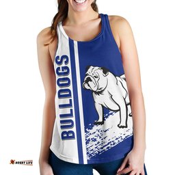 Canterbury-Bankstown Bulldogs Women's Racerback Tank - Bulldogs Mascot Quater Style