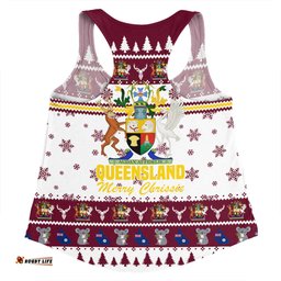 Queensland Christmas Women Racerback Singlet - Merry Chrissie Women Racerback Singlet
