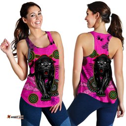 Panthers Women Racerback Tank Aboriginal with Lizard