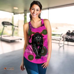 Panthers Women Racerback Tank Aboriginal with Lizard