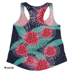 Australia Aboriginal Women Racerback Singlet - Australian Hakea Flower Artwork Women Racerback Singlet