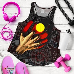 Australia Aboriginal Inspired Women Racerback Tank - Aboriginal Inspired Blood In Me