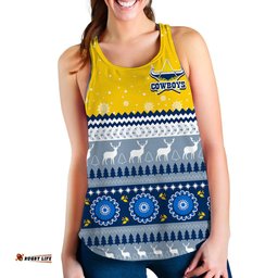 Cowboys Aboriginal Women Racerback Tank Christmas North Queensland
