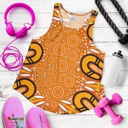 Aboriginal Women's Racerback Tank Indigenous Art Patterns Ver03