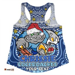 New South Wales Cockroaches Christmas Custom Women Racerback Singlet - Christmas Knit Patterns Vintage Jersey Ugly Women Racerback Singlet