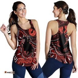 St. George Illawarra Dragons Women Racerback Tank Dragons Aboriginal Dreamtime Style