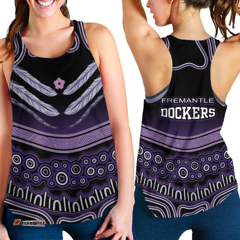 Fremantle Dockers Women Racerback Tank Freo Indigenous Style