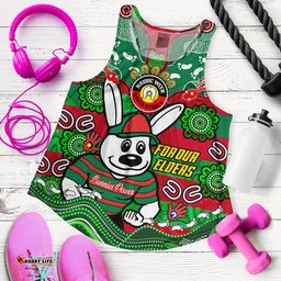 South Sydney Rabbitohs Custom Women Racerback Tank - For Our Elders Home Jersey Tank