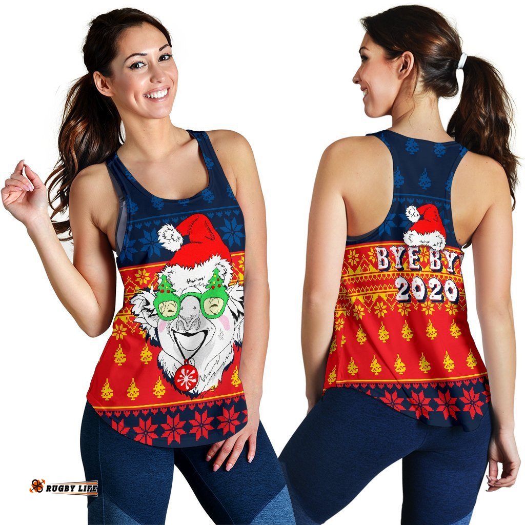 Australia Christmas Women's Racerback Tank Bye Bye 2020