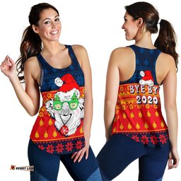 Australia Christmas Women's Racerback Tank Bye Bye 2020