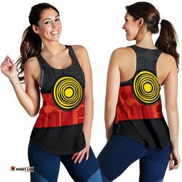 Aboriginal Women's Racerback Tank Aussie Indigenous Flag