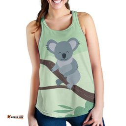 Racerback Tank Koala Top Tank Smile Tree Women