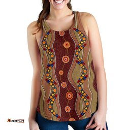 Racerback Tank Aboriginal Dot Painting Top Tank Women
