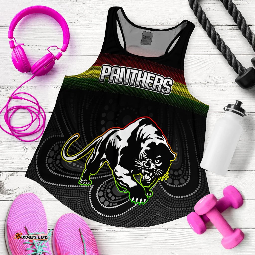 Black Panthers Rugby League Aboriginal Women Tank Top