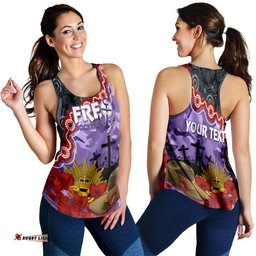Freo Dockers Football ANZAC 2023 Women Racerback Tank Aboriginal Mix Slouch Hat