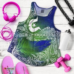 Torres Strait Islander Women's Racerback Tank Feather Torres Aether BN15T